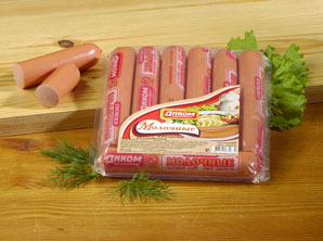 Молочные, искусственная оболочка в вакуумной упаковке